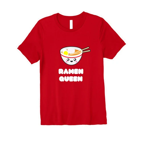 Ramen Queen Kawaii, Neko, and Unicorn Tees Ramen Queen Kawaii Ramen Foodie Girl's T shirt Premium T-Shirt