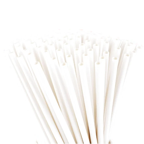 ALINK 100 White Paper Straws Bulk, Biodegradable Drinking Straw for Party Supplies, Birthday, Wedding, Bridal/Baby Shower and Holiday Celebrations