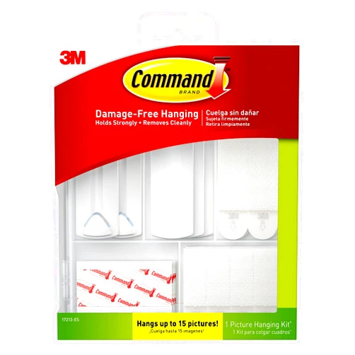 Command Picture Hanging Kit, Various Sized Picture Hanging Hooks and Strips to Hang Up to 15 Pictures, Indoor Use, Decorate Damage-Free,White