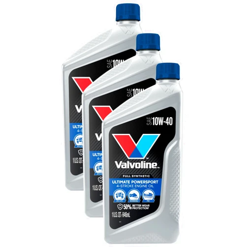 Valvoline 4-Stroke Powersport Full Synthetic Motor Oil 1 QT (Pack of 3)