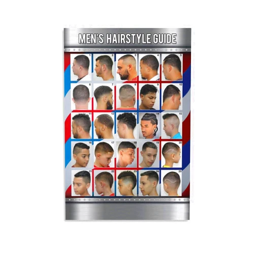 Thcbme Barber Posters Men's Hairstyle Guide Poster Barber Shop Wall Art Canvas Posters Canvas Wall Art Prints for Wall Decor Room Decor Bedroom Decor Gifts 12x18inch(30x45cm) Unframe-style