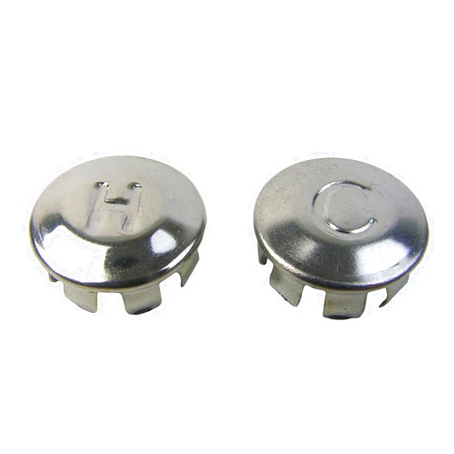LASCO 0-6009 Hot/Cold Faucet Handle Index Buttons for Price Pfister OEM 941-060 and 941-070 Models, Chrome