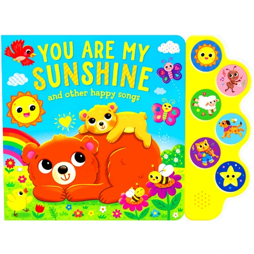 By Emily Emerson (Illustrator) You Are My Sunshine, and Other Happy Songs - Sing Along to the Song Book - Perfect for Toddlers and Children, Ages 2 and Up - 6-Button Board Book with Sound