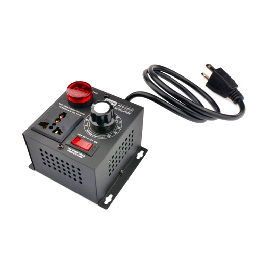 Matell SCR Voltage Controller AC 110V 220V/15A/ 4000W Variable Speed Controller Fit for Router Fan Electric Motor Rheostat Black