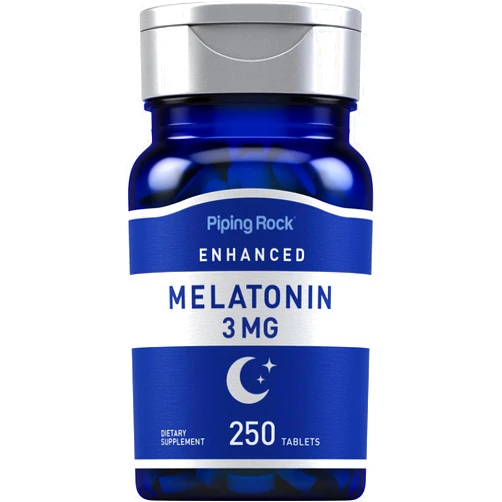 Piping Rock Melatonin 3mg | 250 Tablets | Adult Support Supplement | Vegetarian, Non-GMO, Gluten Free