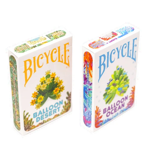 PLAYING CARD DECKS.COM Balloon Ocean and Desert Bicycle Playing Cards - 2 Deck Set with Fun Original Art - Ideal for Childrens Parties