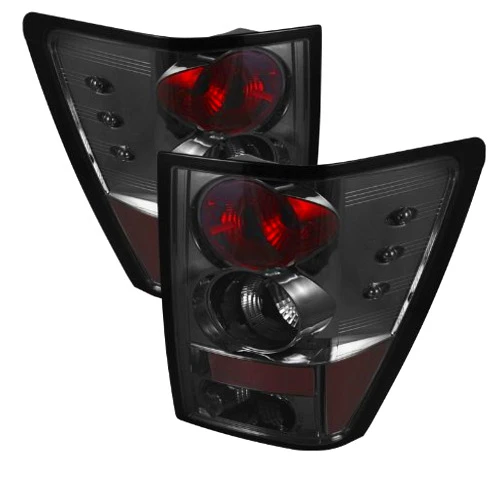 Xtune Aftermarket Replacement Euro Style Tail Light for Jeep Grand Cherokee 05-06 - Chrome Smoked