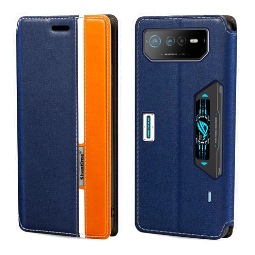 Shantime for Asus ROG Phone 6 Pro Case, Fashion Multicolor Magnetic Closure Leather Flip Case Cover with Card Holder for Asus ROG Phone 6 Pro (6.78”)