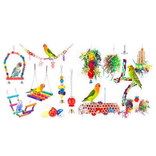 LovyoCoCo Bird Toys Bird Shredding Foraging Toys Parakeet Toy Chewing Hanging Toy Bird Shredded Paper Bird Cage Accessories Bird Rope Perch for Conure Cockatiel Budgies Lovebird Parrotlet