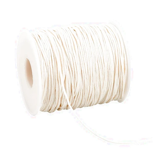 PH PandaHall 1mm Waxed Cotton Cord, 100 Yards Beading String Thread Wax Cord for Braid Bracelet Necklace Jewelry DIY Craft Macrame Making Glass Vase Floral Arrangement, Beige Color