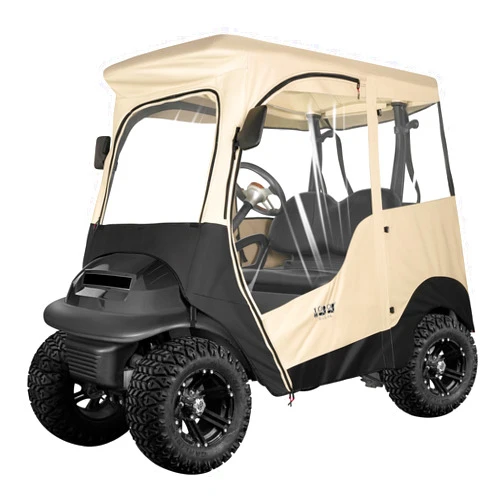 10L0L 2 Passenger Golf Cart Enclosure for Club Car Precedent, All Weather Windproof Waterproof Rain Cover, 4-Sided Clear Window & Roll-up Zipper Door