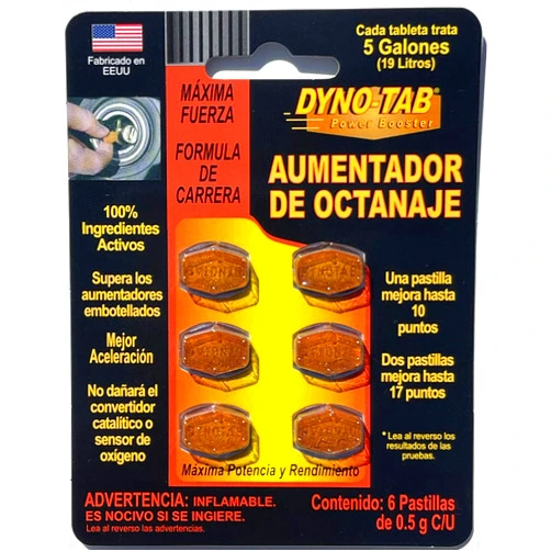 Dyno-tab Aumentador De Octanaje 6 pastillas de 0.5-g c/u (1)