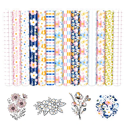 Tintnut Boho Permanent Adhesive Vinyl-12 Sheets 12