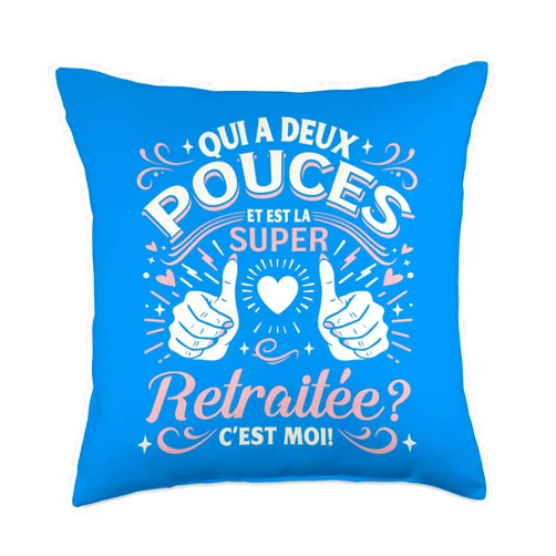 Cadeau Depart Retraite Humour Femme Original Une Super Retraitée Cadeau Pour Une Retraitée Femme Amie Throw Pillow
