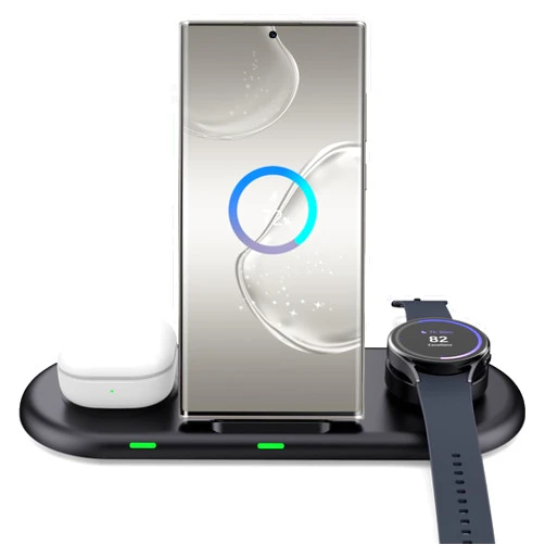 LeQuiven Wireless Charging Station, Wireless Charger for Galaxy Z Fold6/Z Flip6/S24 Ultra/S24/S24+/S23/S22 Ultra/S21, Charging Station for Galaxy Watch Ultra/7/6/6 Classic/5 Pro/4/3, Galaxy Buds3 Pro/3