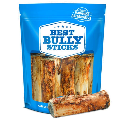 Best Bully Sticks Marrow Bones for Dogs - 8 Count (Pack of 1) - USA Packed, Healthy Snack, Grass-Fed Beef, Long-Lasting - Large Breeds