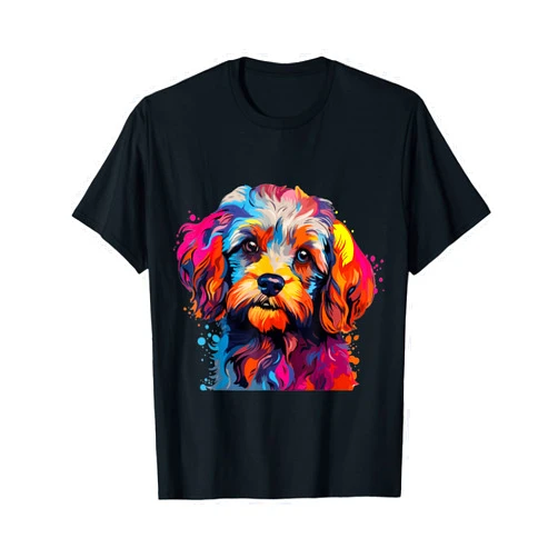 Cavapoo Dog Breed Pet Designs Cavapoo Dog Breed Pet Cute Colorful Pop Art Graphic T-Shirt