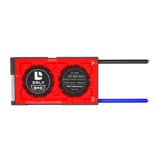 DALY Smart BMS Li-ion 16S 60V 60A with Programmable Bluetooth Module and Common Port