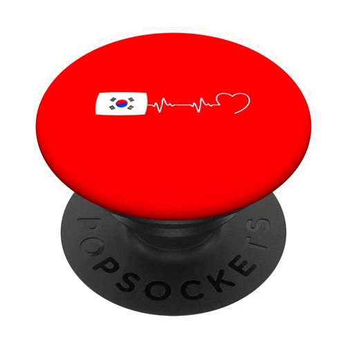 Humoristique Coréenne Humour Corée Du Sud Femme South Korea man heart beat humour korean gift idea PopSockets Swappable PopGrip