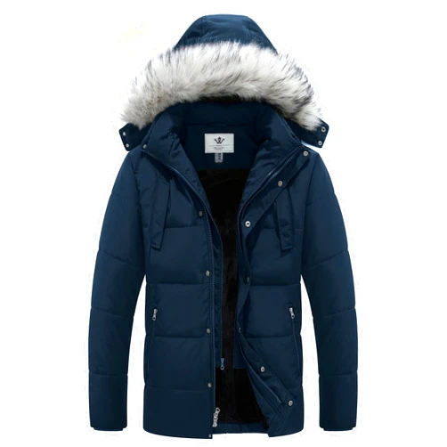 WenVen Men's Winter Puffer Coat Thicken Winter Warm Padded Jacket with Hood
