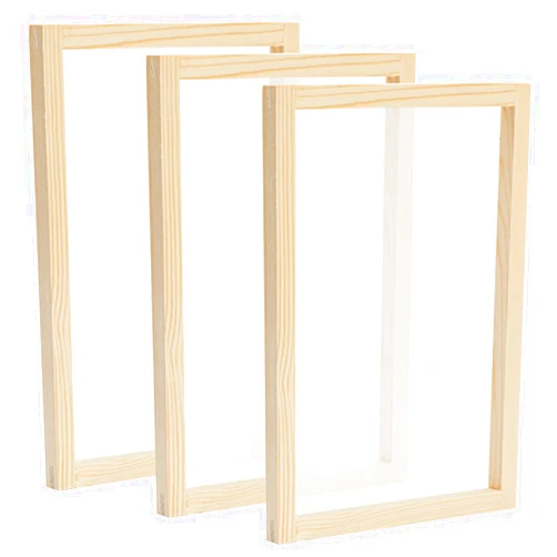 Bright Creations 3 Pack Wood Silk Screen Printing Frame Kit for Beginners and Kids, 10x14 Wood Frame, 110 White Mesh