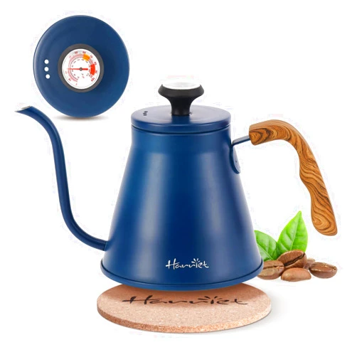 harriet Gooseneck Kettle, Harriet 37oz Pour Over Kettle with Thermometer, Coffee kettle for Stovetop, Stainless Steel Kettle with 3-Layer Base, Anti-Hot Handle, for Drip Coffee & Tea