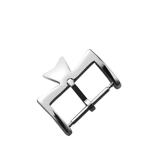 KKFAUS Stainless Steel Watch Clasp For VC Vacheron Watch Strap Buckles Constantin Silvery Golden Rose gold Metal Pin Clasp 16MM 18MM (Color : Silver, Size : 18mm)