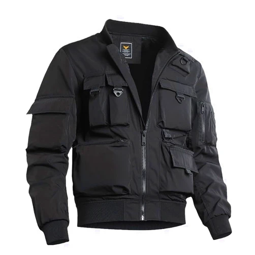 CJQJPNZ Autumn Military Bomber Jackets Men's Wear-Resistant Windbreaker Coats