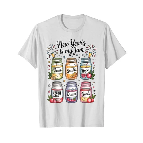Womens New Years is My Jam Magic Gifts and Tees New Year's is My Jam Retro 2026 Celebrate Hope Sparkle T-Shirt