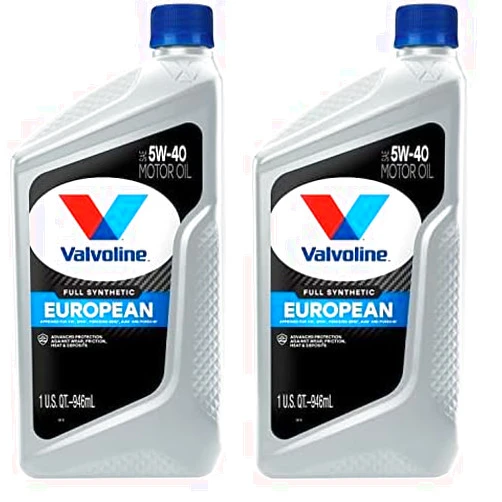 Valvoline European Vehicle Full Synthetic SAE 5W-40 Motor Oil 1 QT (Pack of 2)