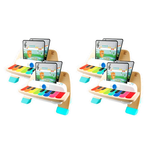 Baby Einstein and Hape Magic Touch Piano Wooden Musical Toddler Toy, Age 6 Months and Up (Pack of 4)