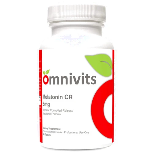 Omnivits Melatonin CR 5 mg | Biphasic Controlled Release Melatonin Formula + Extra Strength Sleep Aid | 90 Tablets