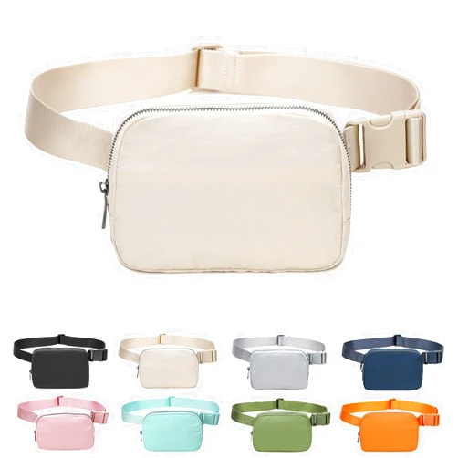 MEISEE Fanny Belt Bag Waist Pack Crossbody Bags Bum Bag for Running Hiking Travel Workout Adjustable Strap for Women -beige