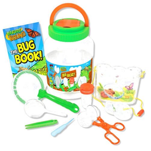 Thin Air Brands Nature Bound Bug Catcher Kit - 20 Piece Outdoor Exploration Set for Kids - Safe Insect Catch & Release with Bucket, Net, Magnifier & More - Great Gift for Young Explorers (Original Design)