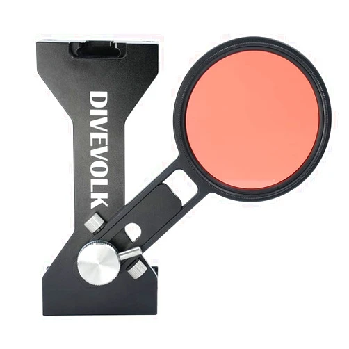 DIVEVOLK Expansion clamp for seatouch 4 max housing Including Red Filter/Purple Filter +Clamp+Conversion Ring