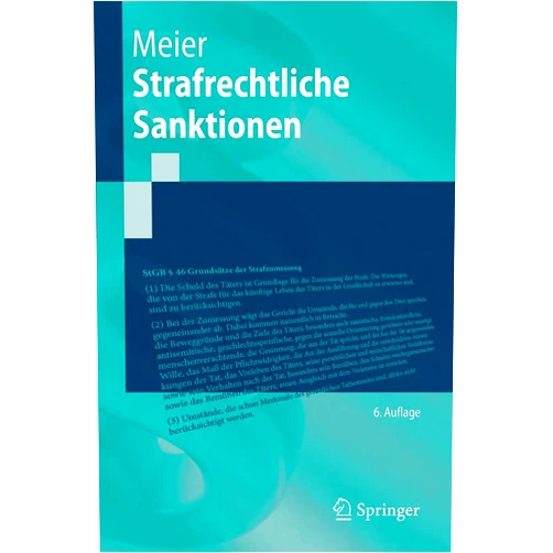 German Edition by Bernd-Dieter Meier (Author) Strafrechtliche Sanktionen (Springer-Lehrbuch) (German Edition)