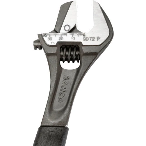 Bahco 9072P Reversible Jaw Black Ergo Adjustable Wrench, 250mm Length