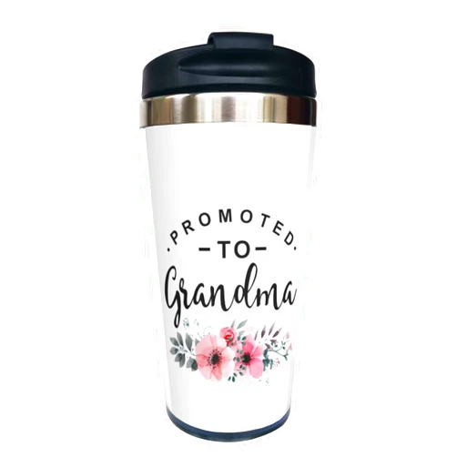 Yipaidel Promoted To Grandma Gifts for New Grandma Mug, Coffee Tumbler for Grandmother Nana Mimi Christmas, First Time Birthday Gift, Grandparents Gifts from Grandson 13 OZ