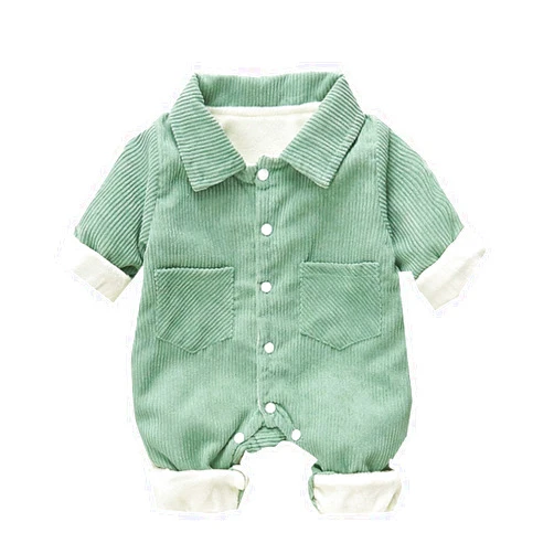 Generic Baby Clothes for Girls Toddler Babys Newborn Infant Girls Boys Thick Warm Jumpsuit Button Beard Hat Glasses Prints