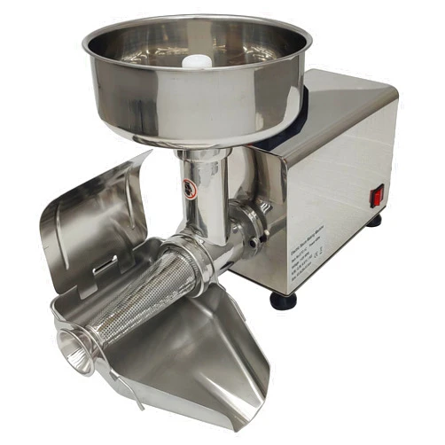 BREVELTION Electric Tomato Strainer Commercial Tomato Milling Strain Sauce Press Making Machine Stainless Steel Hopper 330 Pounds/H of Tomato Sauce