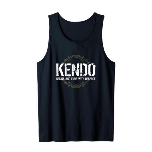 Kendo Martial Arts Gifts And Accessories Kendo Begins and Ends with Respect Martial Arts Tank Top