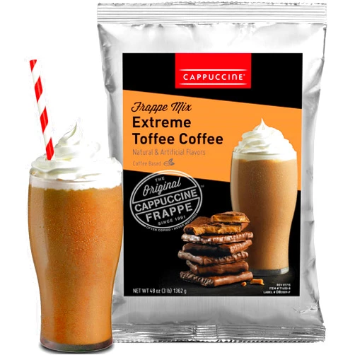 Cappuccine Extreme Toffee Coffee Frappe Mix, 3 Pound (Pack of 1)