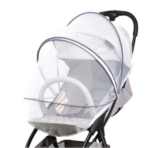 Beberoad Love Stroller Mosquito Net Bassinet Cover with 2-Way Zipper Bassinet Mosquito Net with Storage Bag (White)