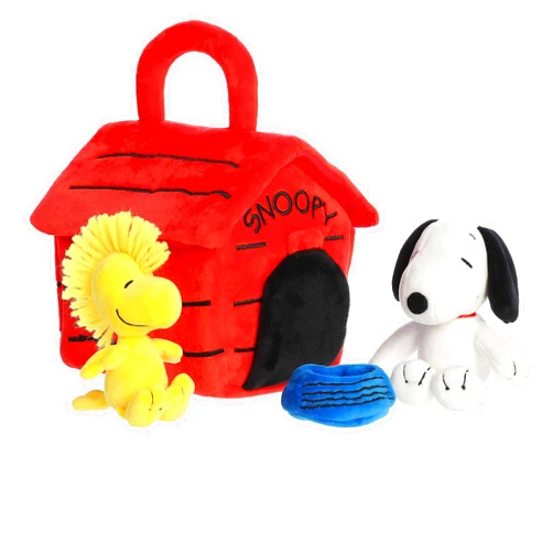 Aurora® Timeless Peanuts® Snoopy's Dog House Playset Stuffed Animal - Classic Characters - Lasting Memories - Multicolor 8 Inches