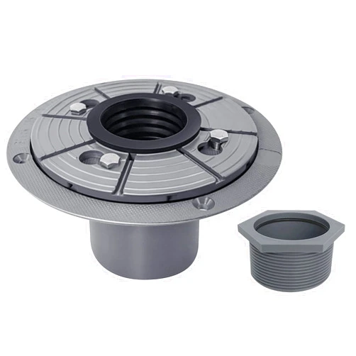 Neodrain 2-Inch PVC Sub Drain, Shower Drain Base, No Hub Shower Drain Base with Rubber Gasket for 2 inch Linear & Square Drain Installation