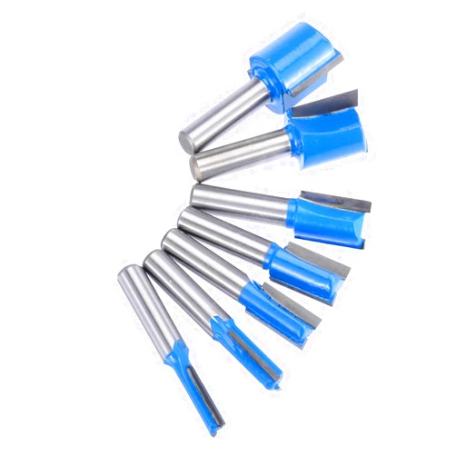 NINGZ Surface Milling Cutter 7 Pieces Of 8mm Straight Shank Straight Milling Cutter Set Hardened Steel Engraving Wood Finishing Milling Cutter