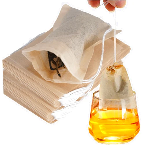 NEPAK 600 Pcs Disposable Tea Filter Bags for Loose Tea,Drawstring Empty Tea Bags for Loose Leaf Tea,with 100% Natural Unbleached Paper(1.97 x 2.76 inch)