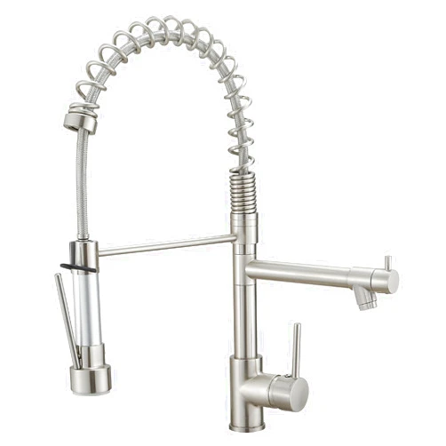 AIMADI Kitchen Faucet with Pull Down Sprayer - Commercial Stainless Steel Pull Down Sprayer Kitchen Faucet Single Hole Single Handle RV Laundry Outdoor Kitchen Sink Faucets