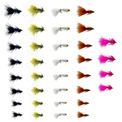 Feeder Creek Woolly Bugger Flies for Fly Fishing | Multi Color Fly Fishing Assortment | Fly Fishing Streamers | Trout Flies and Bass Flies | 18pc and 36pc