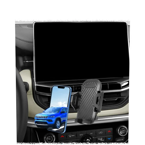 Oricarmes Jeep Compass Phone Holder for Jeep Compass Accessories 2023 2024 Custom Fit for Jeep Compass Phone Mount 2022-present Compatible for All Cell Phones Jeep Compass Mount